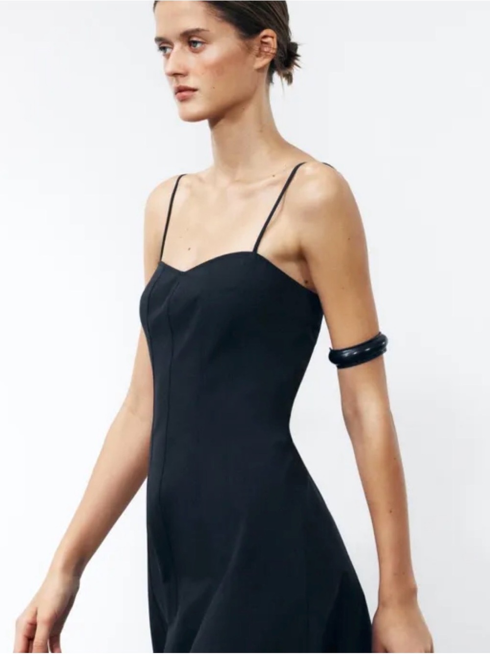 Zara NWT Gray Spaghetti Strap Dress Size M - Needs Minor Zipper Stitch Fix